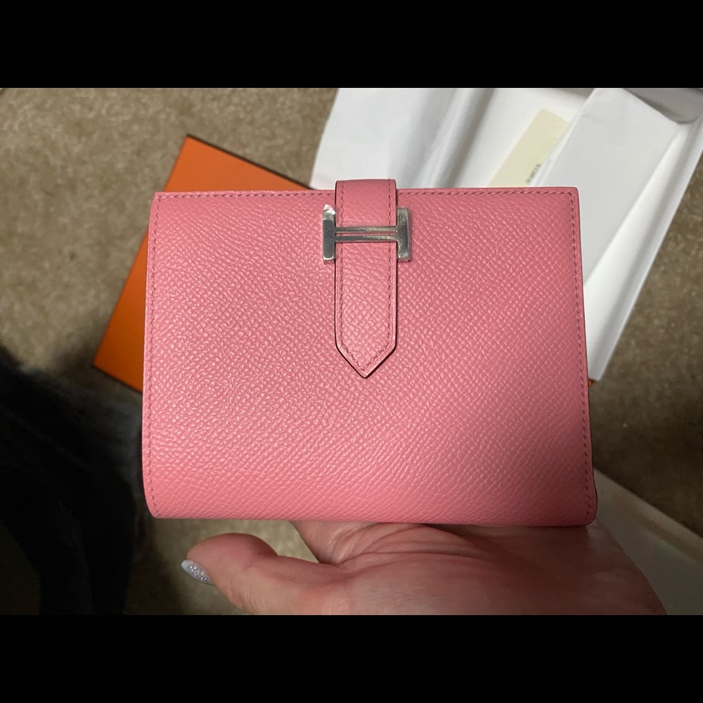 New with tag Hermès Wallet Bearn Rose Confetti